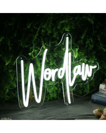Worldlaw White Neon Sign