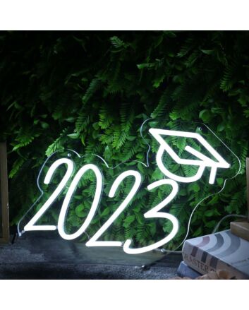 2023 Graduation White Neon Sign