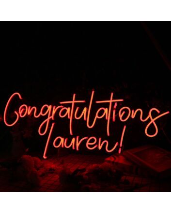 Congratulations Lauren Custom Neon Sign