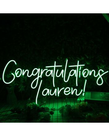 Congratulations Lauren Custom Neon Sign