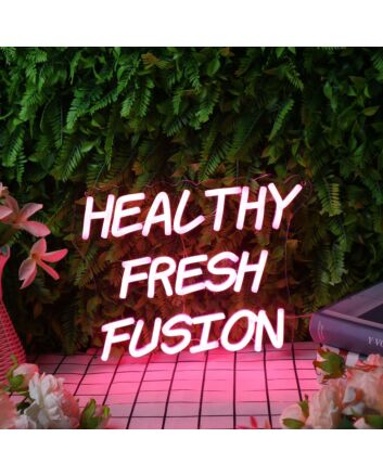 Healthy Fresh Fusion Red Custom Neon Sign