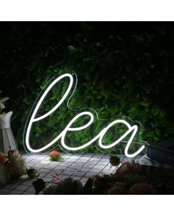 Lea White Neon Sign