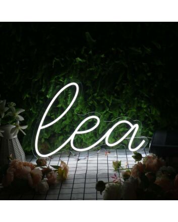 Lea White Neon Sign