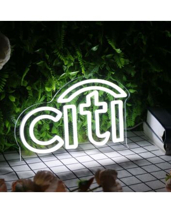 Citi White Custom Neon Sign
