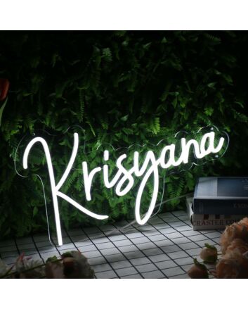 Krisyana White Neon Sign