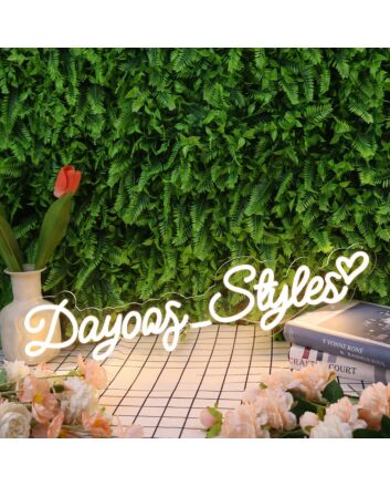 Dayoos Styles Yellow Neon Sign