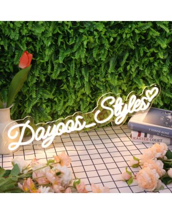 Dayoos Styles Yellow Neon Sign