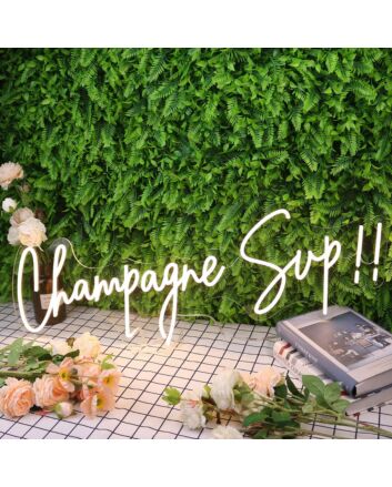 Champagne Sup Yellow Neon Sign