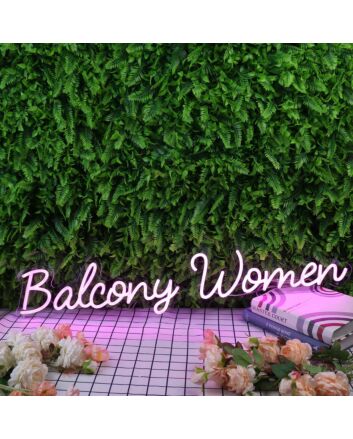Balcony Women Purple Neon Sign