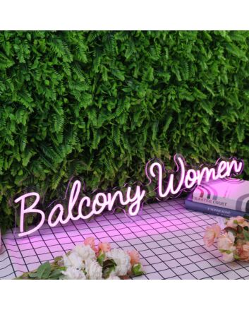 Balcony Women Purple Neon Sign