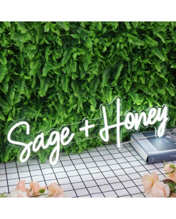 Sage Honey White Neon Sign