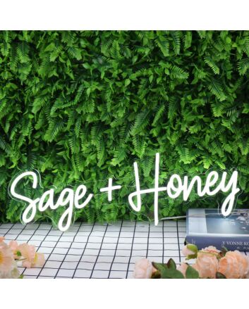 Sage Honey White Neon Sign