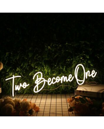 Two Become One Yellow Neon Sign