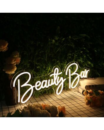 Beauty Bar Yellow Neon Sign