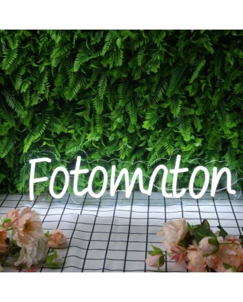 Fotomaton White Neon Sign