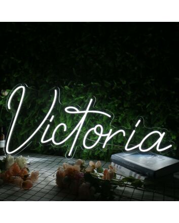Victoria White Neon Sign