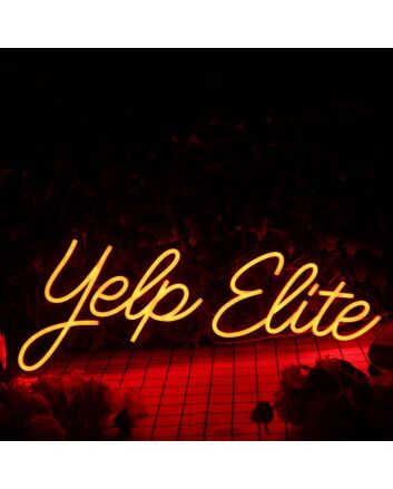 Yelp Elite Orange Neon Sign