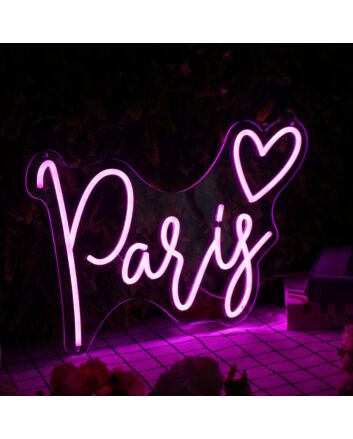 Paris Purple Neon Sign