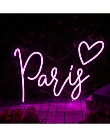 Paris Purple Neon Sign