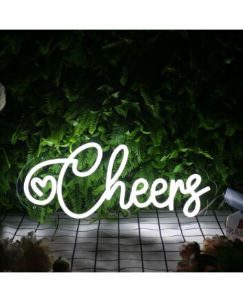 Cheers White Neon Sign