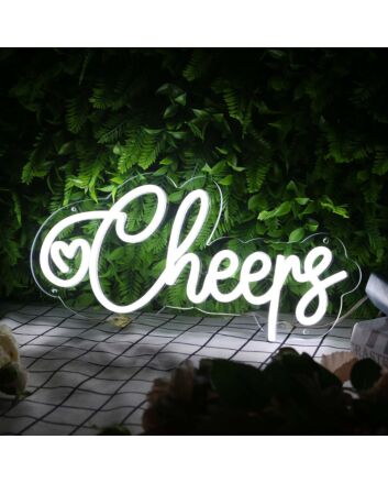 Cheers White Neon Sign