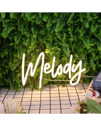 Melody Yellow Neon Sign