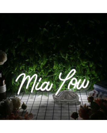 Mialow White Neon Sign
