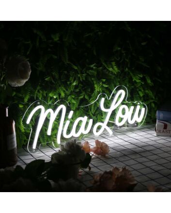 Mialow White Neon Sign
