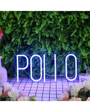 Pollo Blue Neon Sign