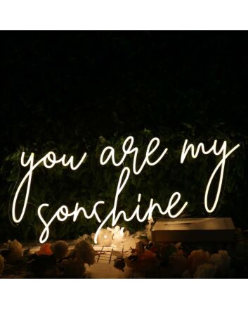 You Are My Sunshine Yellow Neon Sign