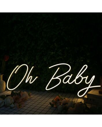 Oh Baby Yellow Neon Sign