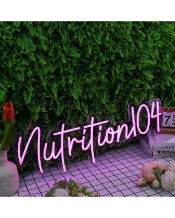 Nutrition 104 Purple Neon Sign