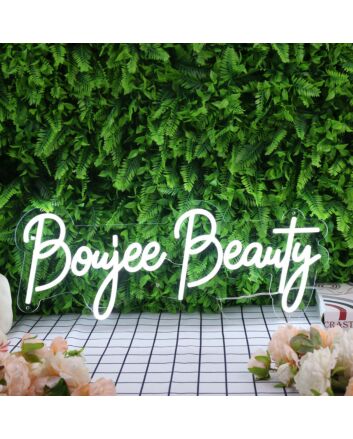 Boujee Beauty White Neon Sign