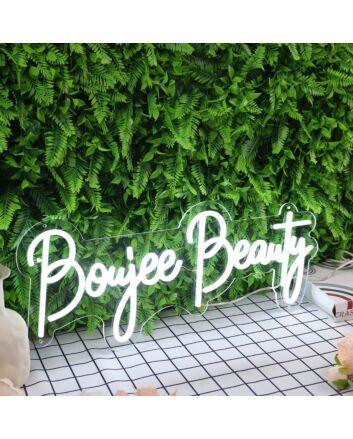 Boujee Beauty White Neon Sign