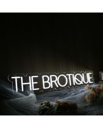 The Brotique White Neon Sign