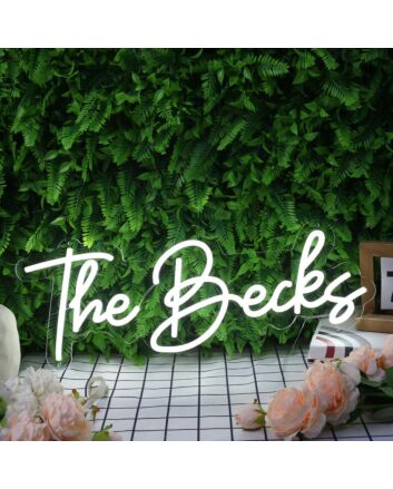 The Becks White Neon Sign