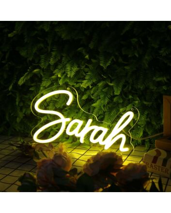 Sarah Yellow Neon Sign