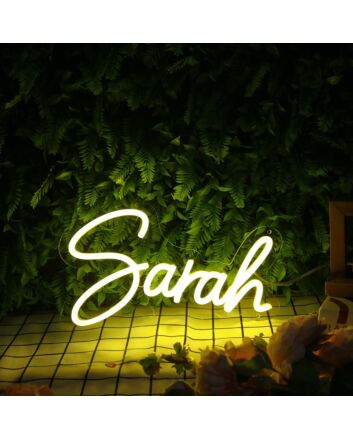 Sarah Yellow Neon Sign