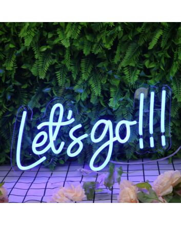 Let's Go Blue Neon Sign