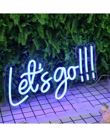 Let&#039;s Go Blue Neon Sign