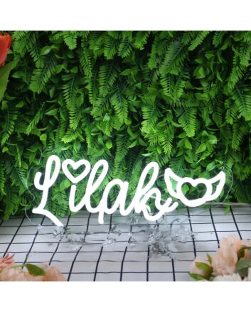 Lilah White Neon Sign