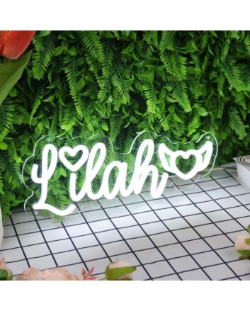 Lilah White Neon Sign