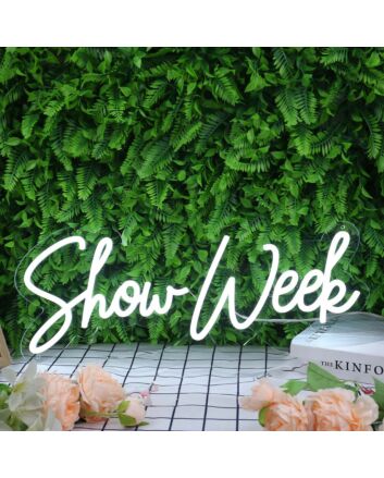 Show Week White Neon Sign