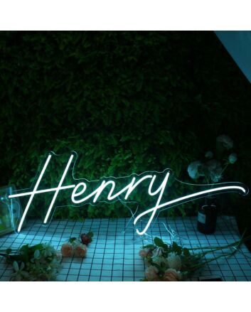 Henry Blue Neon Sign