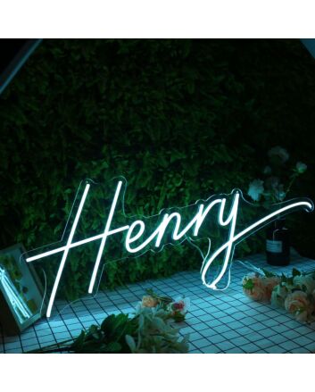 Henry Blue Neon Sign