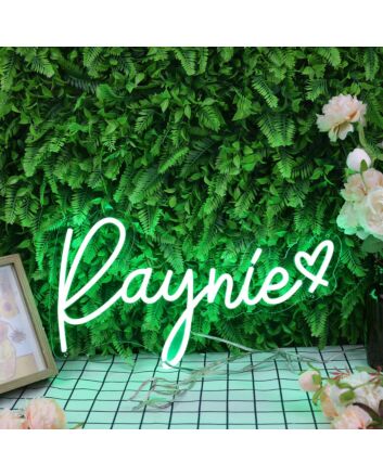 Raynie Green Neon Sign