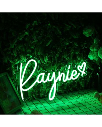 Raynie Green Neon Sign
