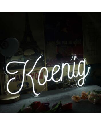 Koenig White Neon Sign
