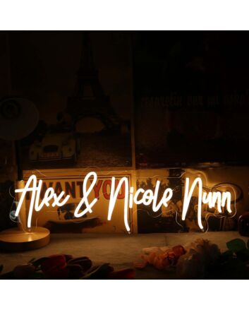 Alex And Nicole Nunn Yellow Neon Sign