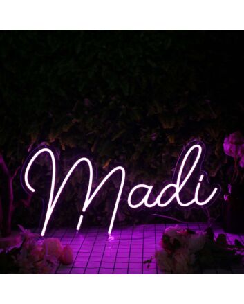 Madi Purple Neon Sign